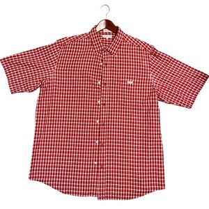 Ecko Unlimited XXL Red Plaid Button Down Shirt Short Sleeve Classic Fit